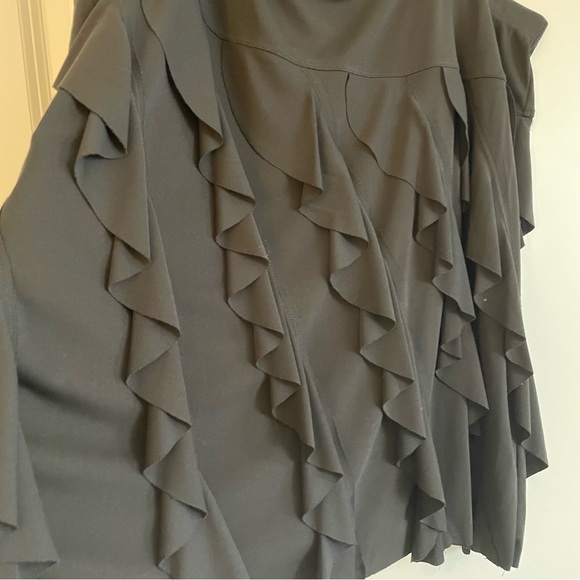 INC International Concepts black miniskirt with diagonal ruffles - size 3X - Picture 3 of 3
